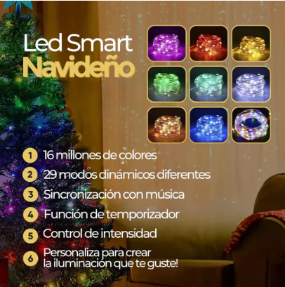 Led Smart Navidad 10 METROS! + Control de Regalo y Envío